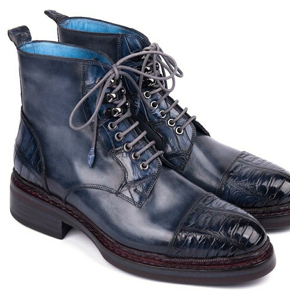 Paul Parkman Genuine Crocodile & Calfskin Captoe B